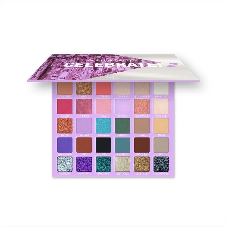 30-Colour Purple Eyeshadow Palette - Matte, Shimmer, Satin & Long-Lasting