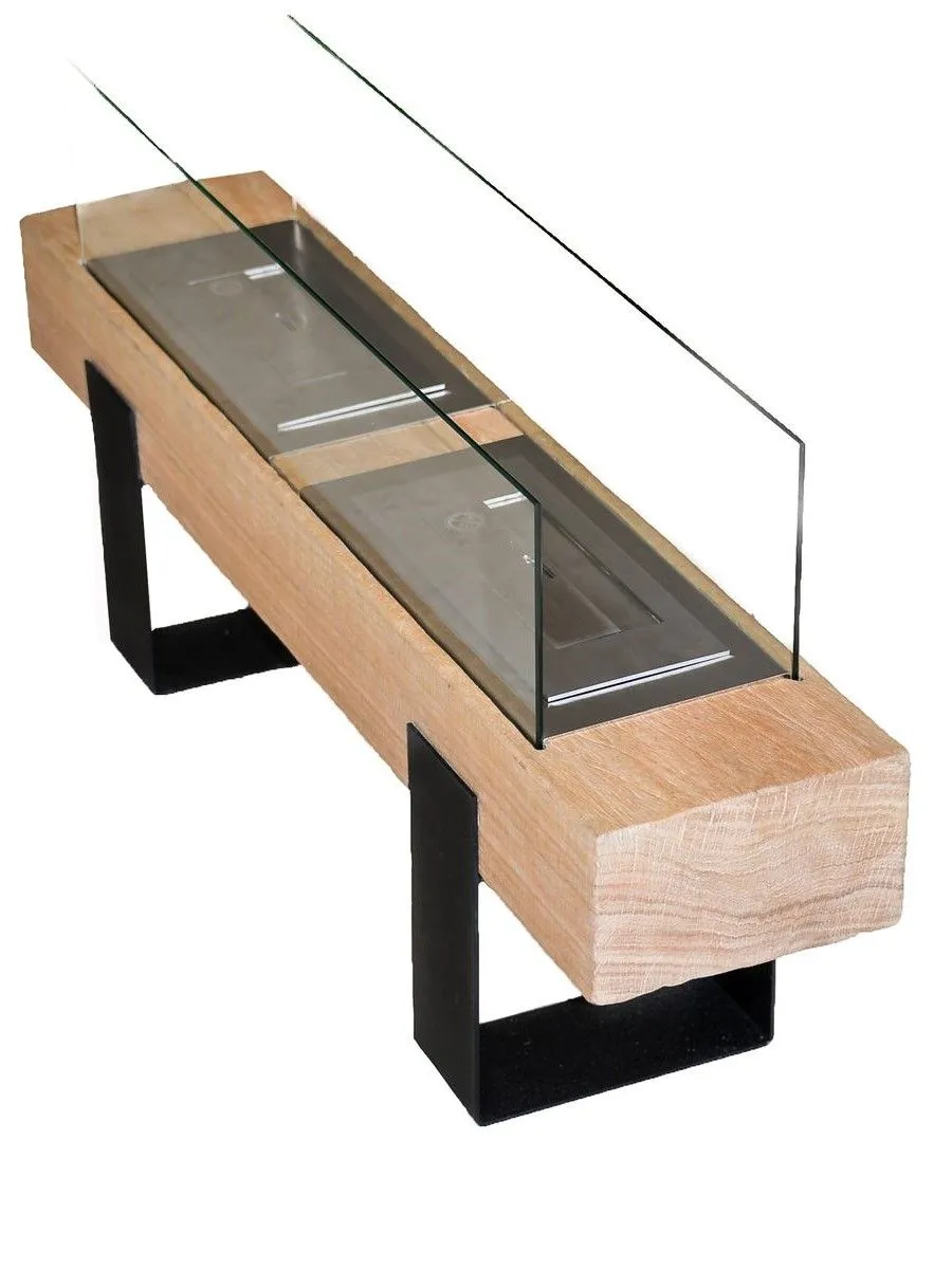 1green Ethanol Fire place with double burner