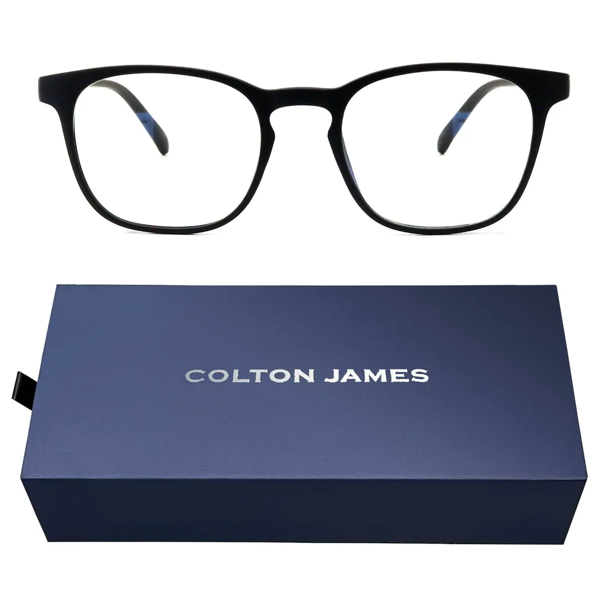 Colton James Premium Unisex TR90 Blue Light Blocking Glasses - Mayfair - Black