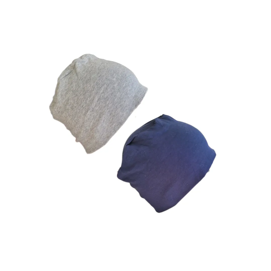 Beauty and Blessings Twin Pack - Chemo Sleep Hats (2 Hats) - Blue & Grey