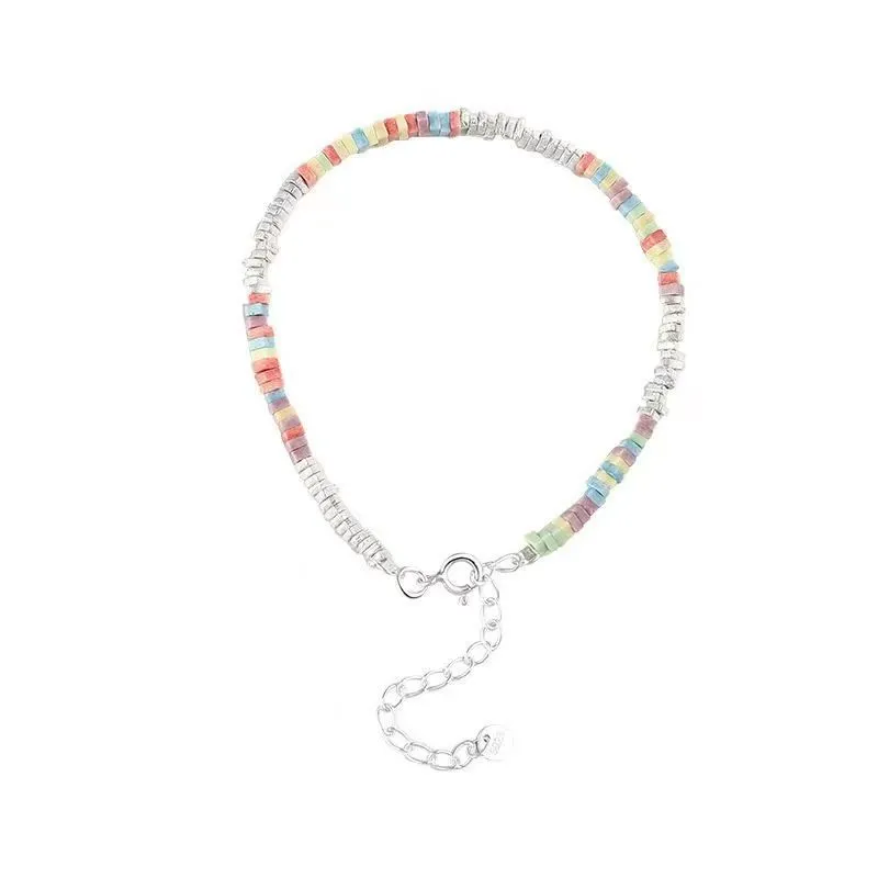 Light Luxury Macaroon Dopamine Crushed Silver Women's Bracelet