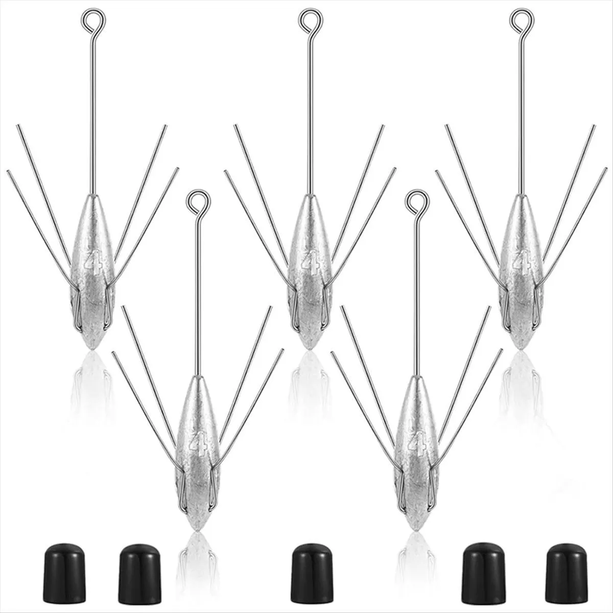 5 Pcs Sputnik Sinker Fishing Equipment Long Tail Fishing 4 0 Ounces