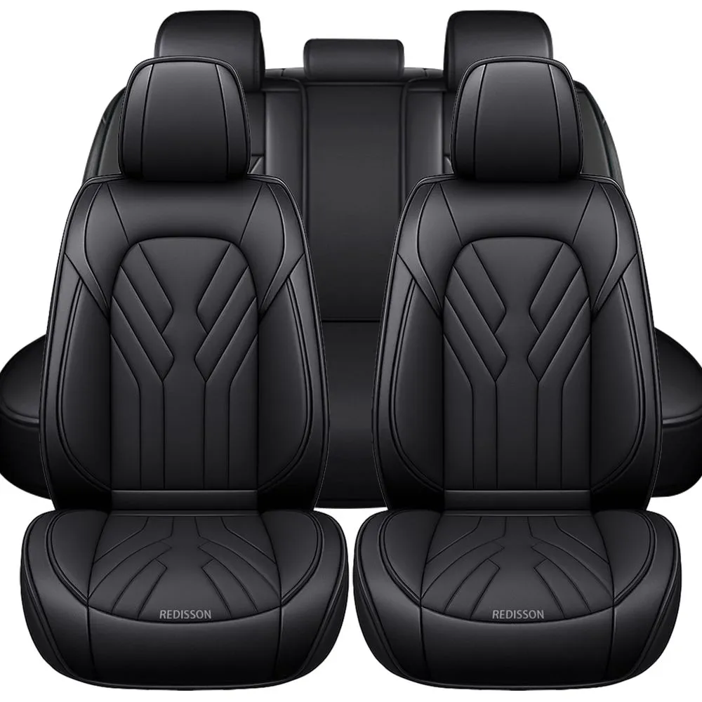 Redisson 5 Seater Universal Car Seat Cover Waterproof Seat Cover Full Set - Black