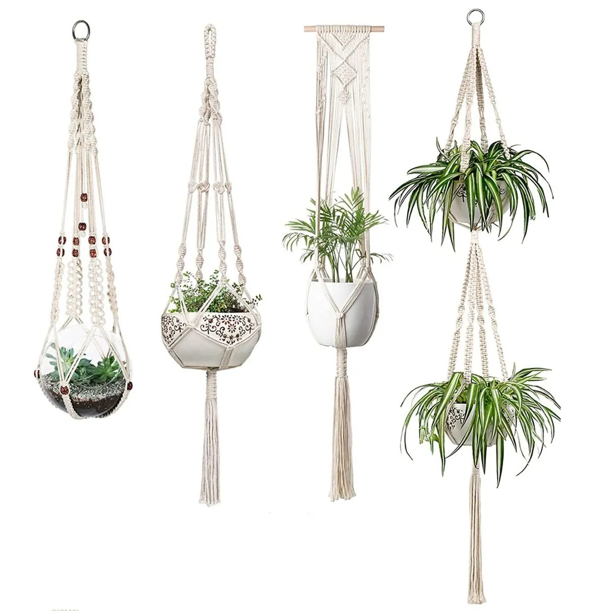 Planter Hangers Hanging Plant Holders Flower Pot Holder Wall Hanging - B