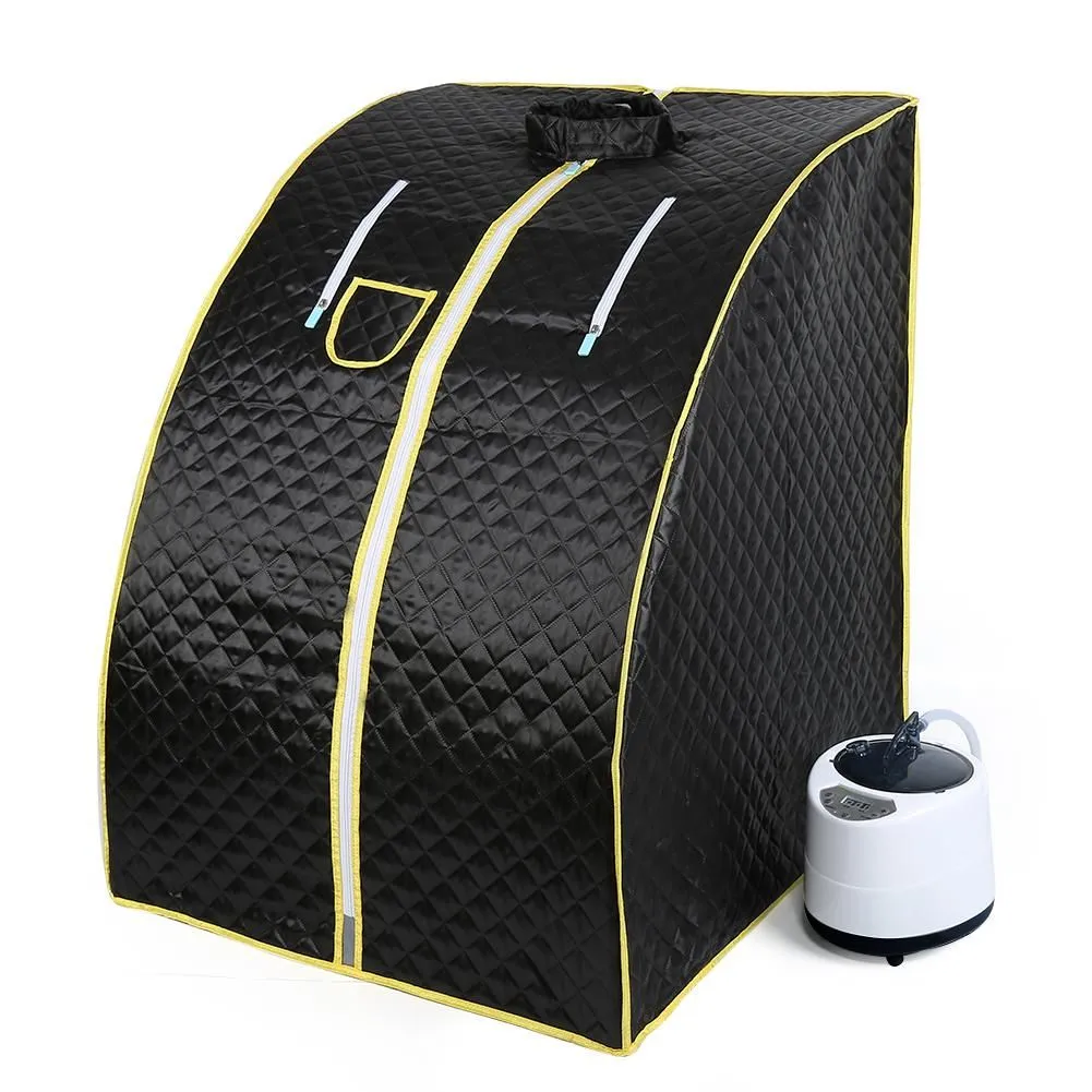 Spa Sauna Steam Tent - Spa Slimming Machine - Indoor Home Steam Sauna - Black, Yellow