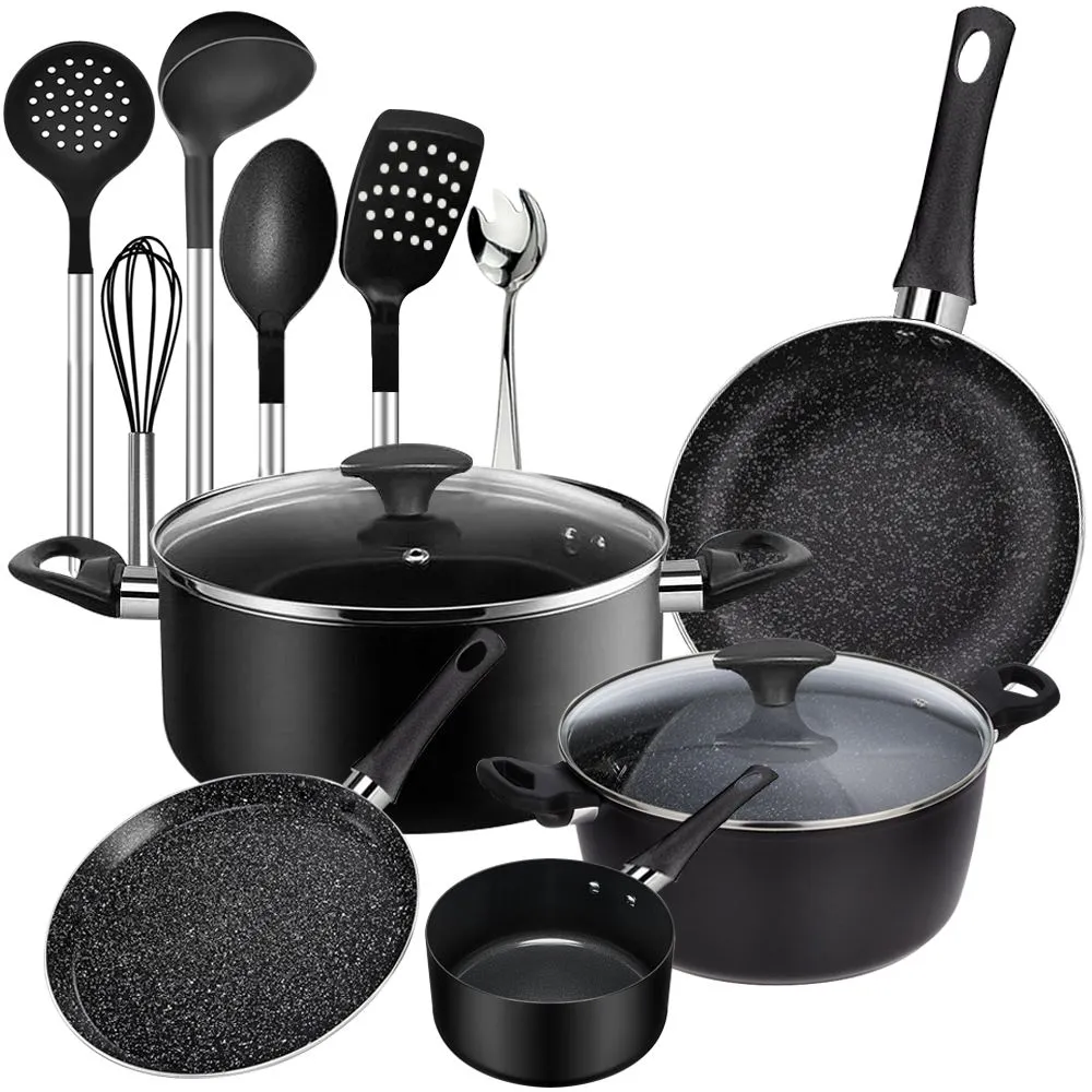 13 Piece Set - Pro Non- stick High Quality Aluminium Cookware Sets