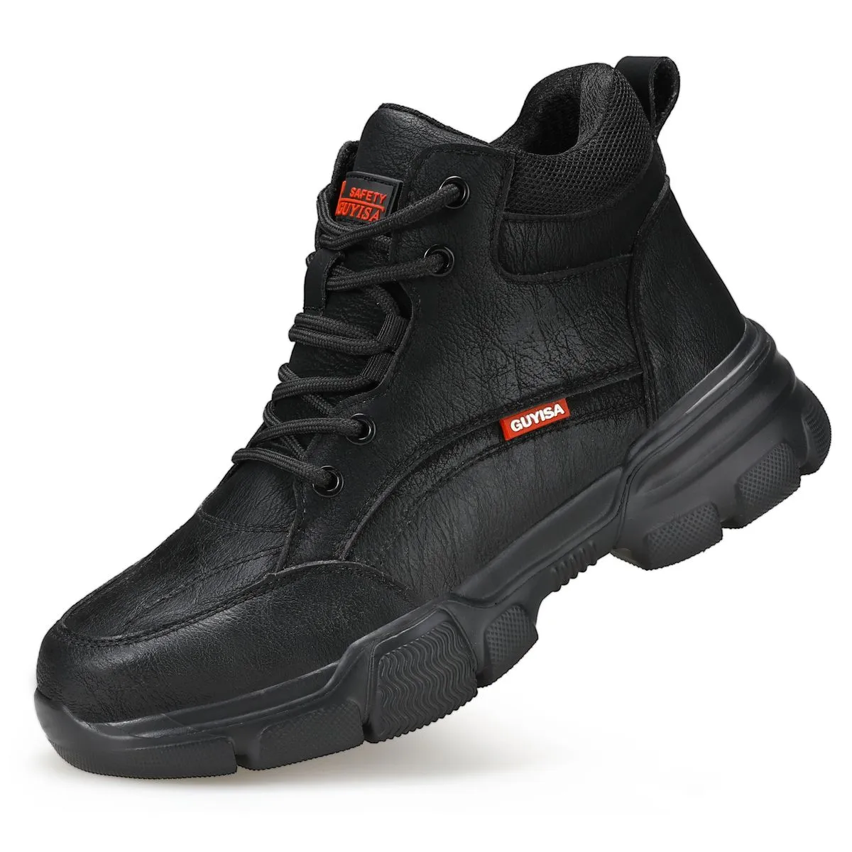 GUYISA Steel Toe Safety Shoes - Lightweight, Slip-Resistant Work Shoes