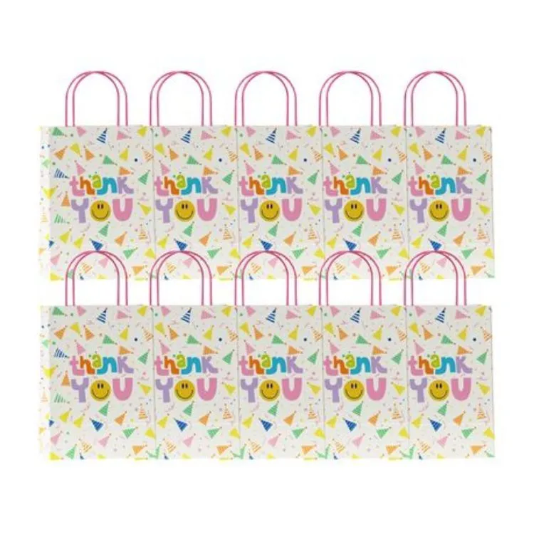 Premium "Thank You" Gift Bag Set (10-Piece Pack) - 3 Assorted Sizes - P15cm