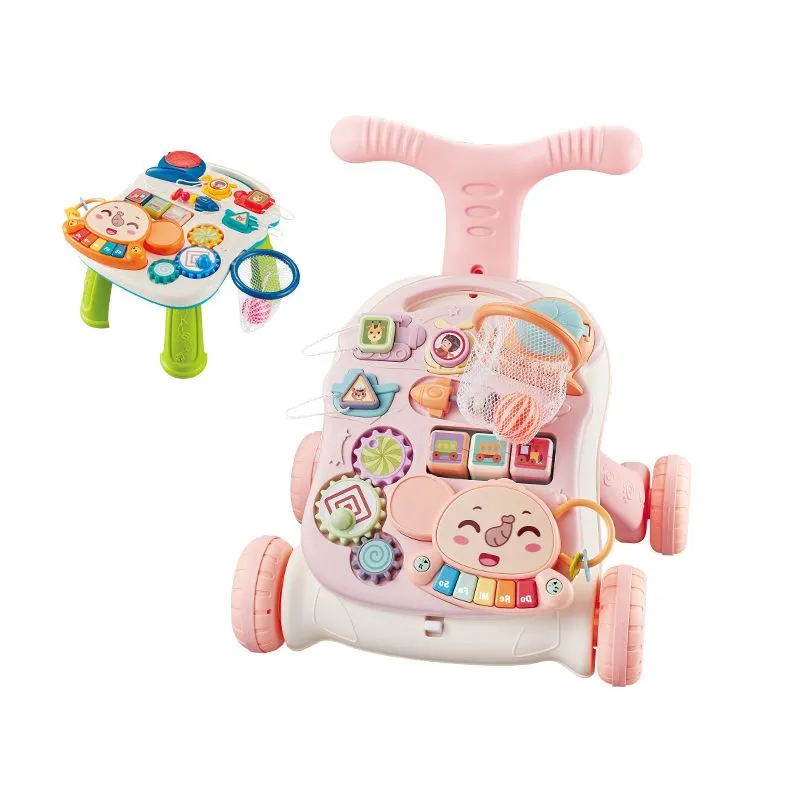 3-in-1 Musical Baby Walker & Activity Center - Sit-to-Stand Learning Walker