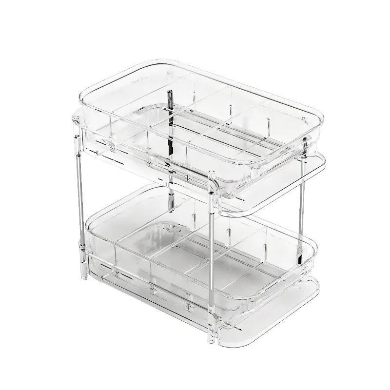 2 Tier Pull Out Cabinet Organiser Rack 2 Piece Set