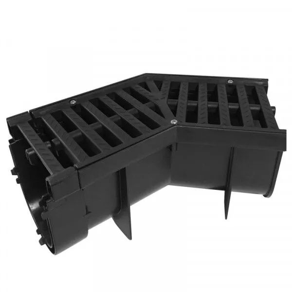 Co-Drain Channel Kit - 135 Degree Bend - Black