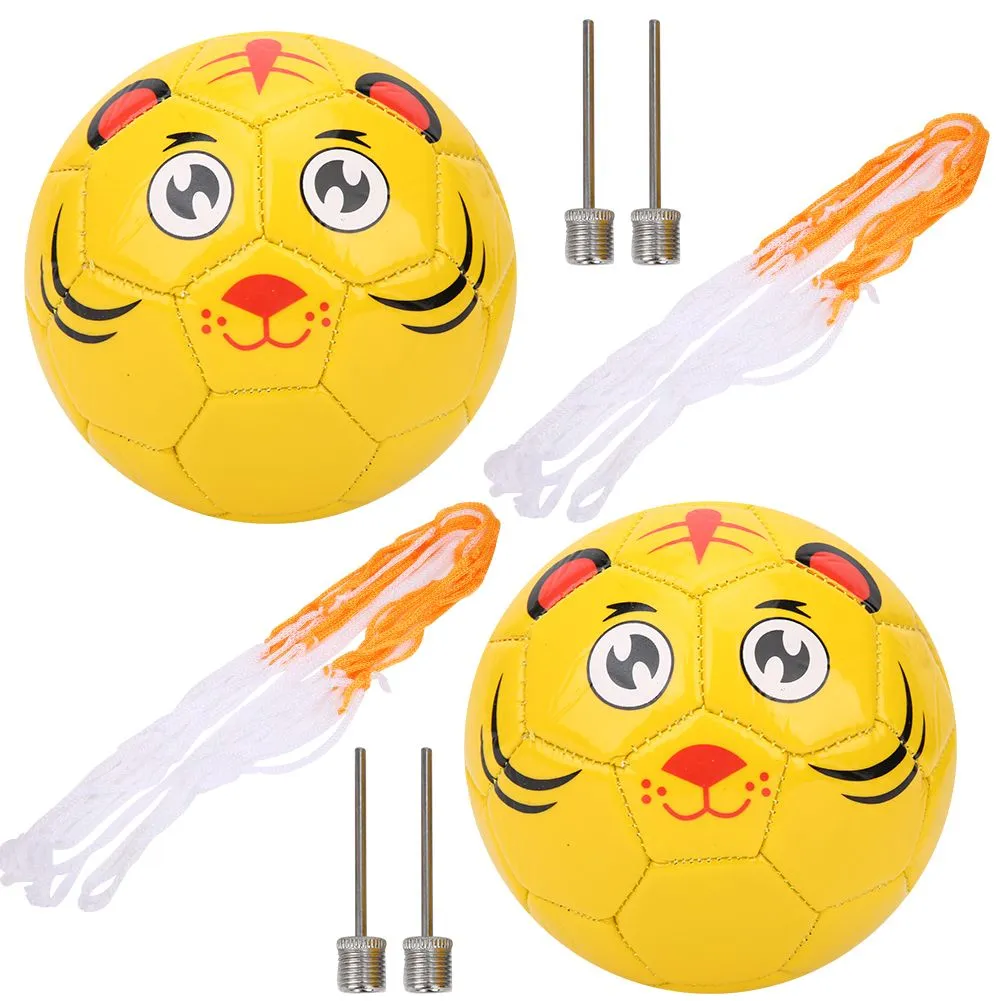 Size 2 Children Football Ball Soft PVC Tiger Pattern Outdoor Sports Gift