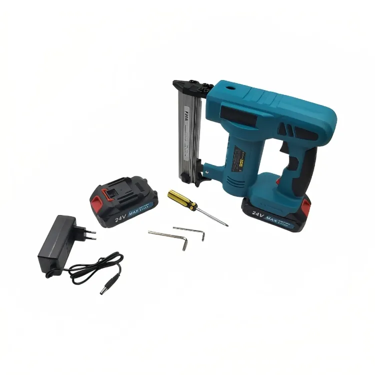 24V Cordless Nail Gun With 2 Rechargeable Lithium Batteries