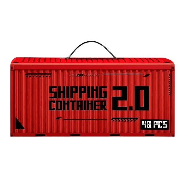 Metal Alloy Car Models Pull- Back In A Shipping Container ( 48 Cars)