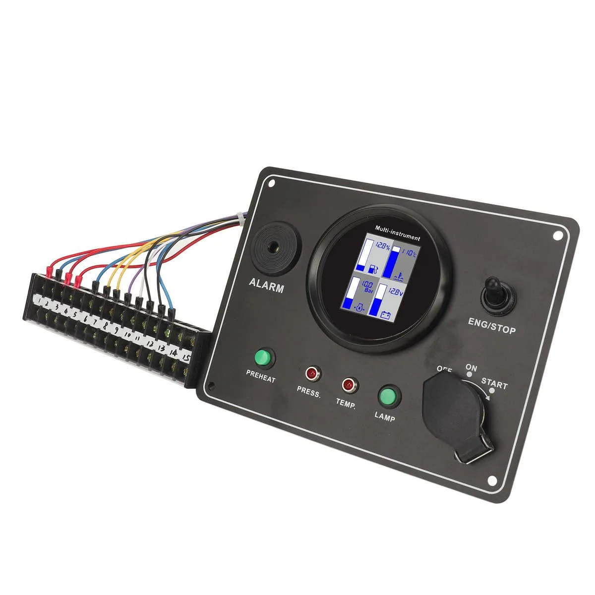 Marine LED Dash Panel 9-32V for Boat Engine