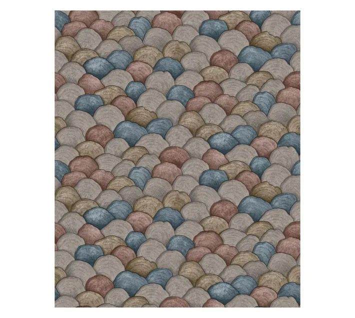 Wallpaper Multi and Blue Fish Scale 10 m x 530 mm