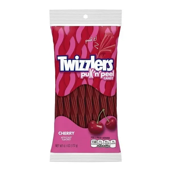 Twizzlers Peg Bag  Pull And Peel Cherry 172g