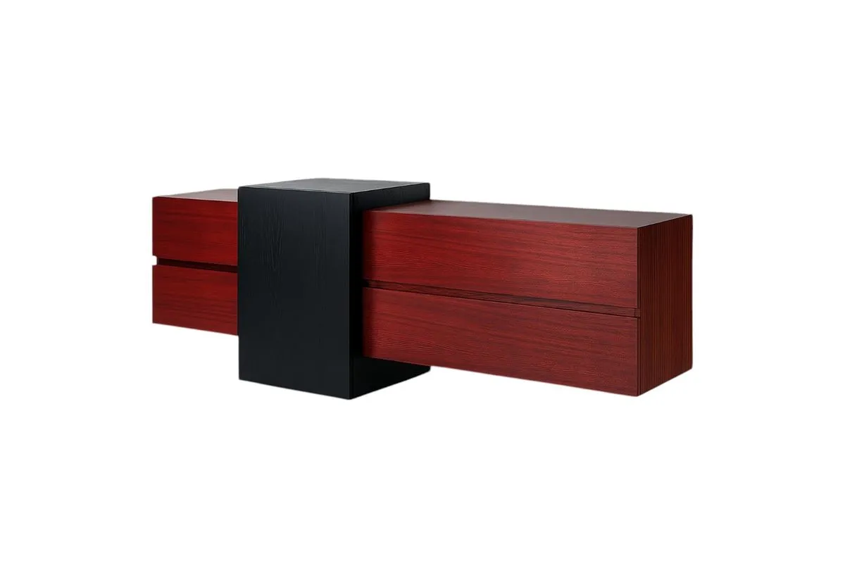 Brown-Black TV Stand hector wall unit