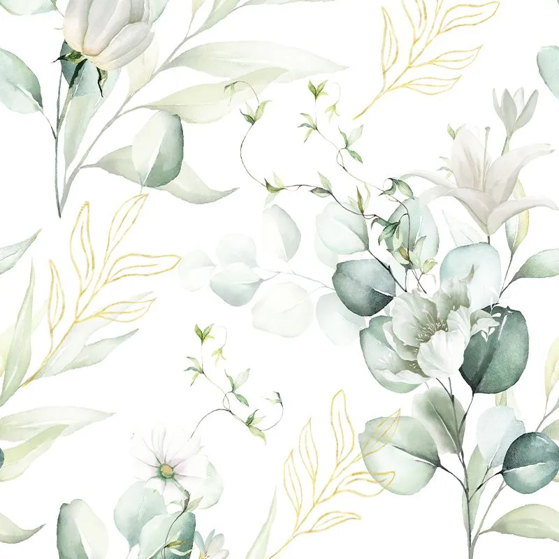 Stickcool 5m Roll Watercolor Floral Peel Stick Wallpaper Elegant Botanical - SM0215