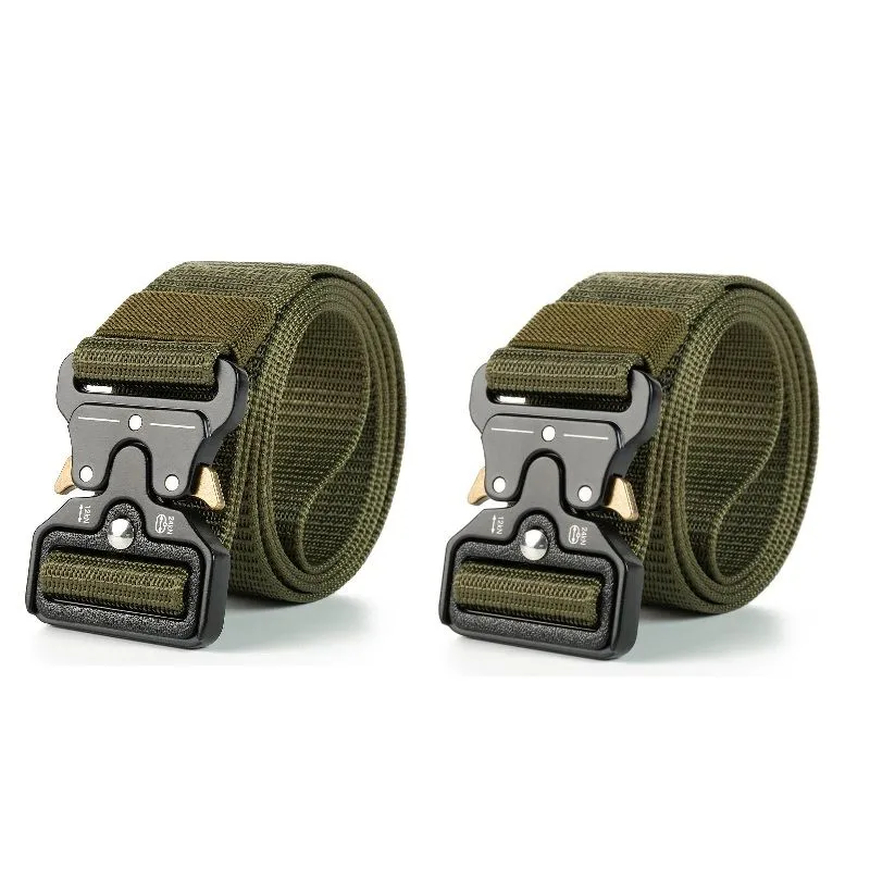 Men's Tactical Belt, 1.5 Inch Nylon, Quick Release, Perfect for Hiking