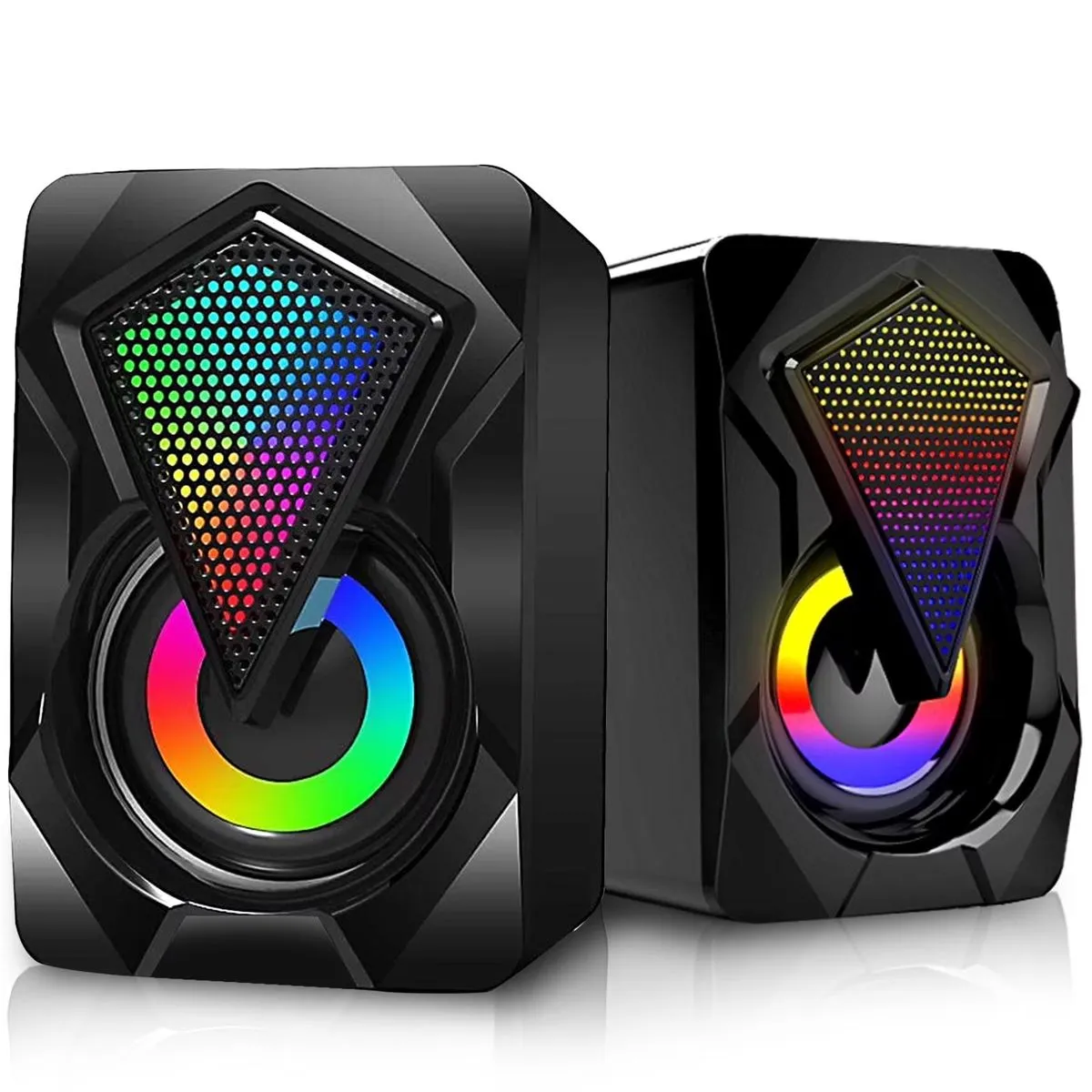 Computer Speakers for Desktop or Laptop, 2.0 Stereo RGB PC Gaming Speakers