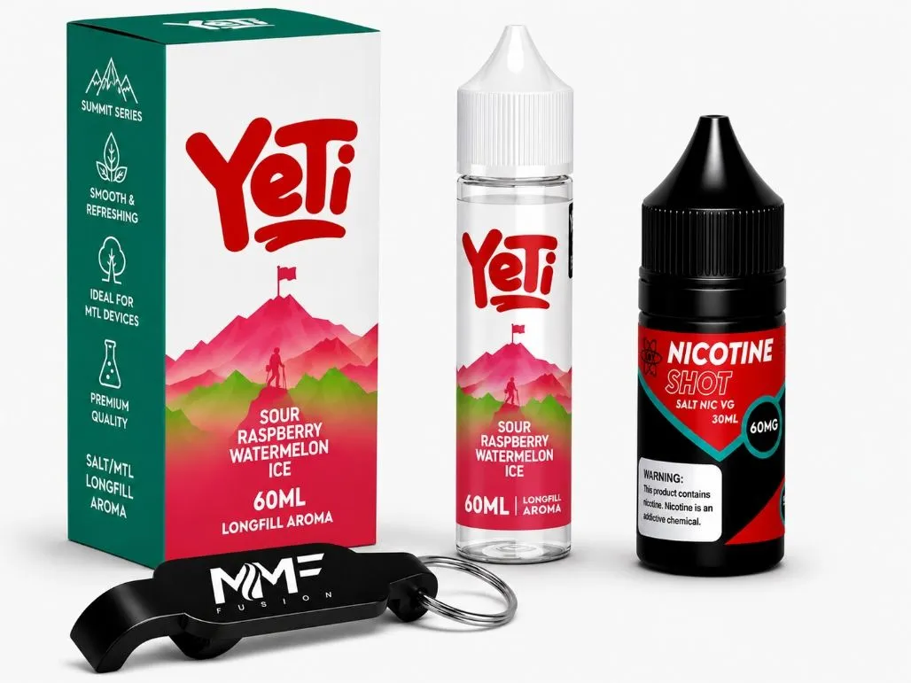 Yeti Series MMF E-Liquid 60ml Juice 30mg - Sour Raspberry Watermelon Ice