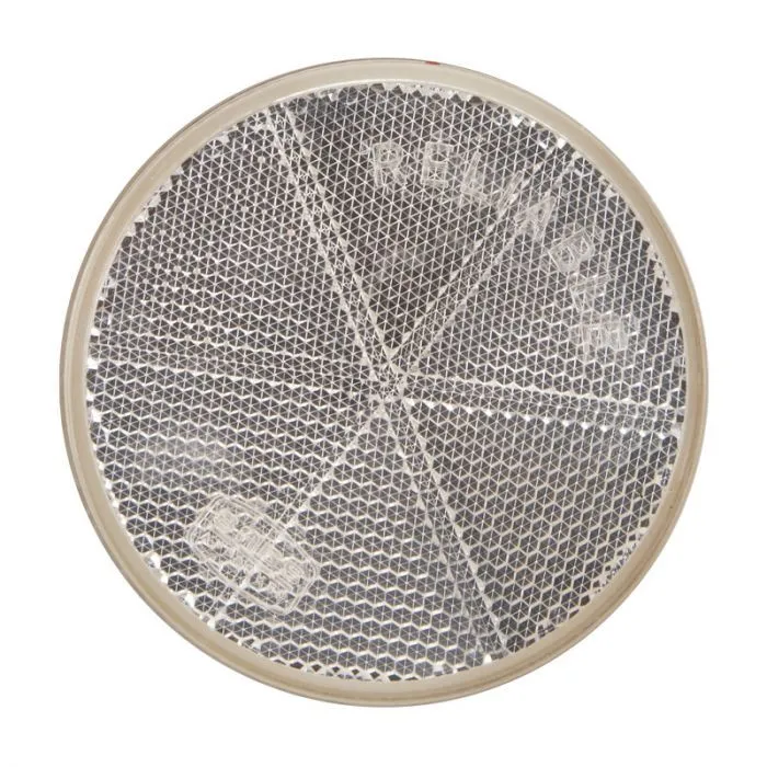 Reflector Round Centre Bolt Wht 60mm