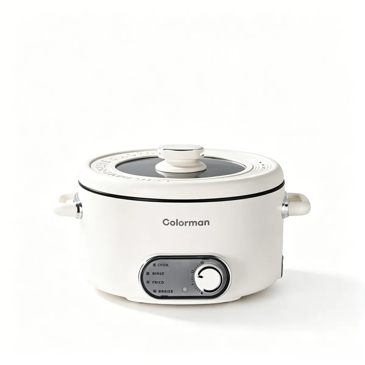4L Large Electric Hot Pot 1000W 3 Heat Gear Non-Stick Inner Dual Handle Mul