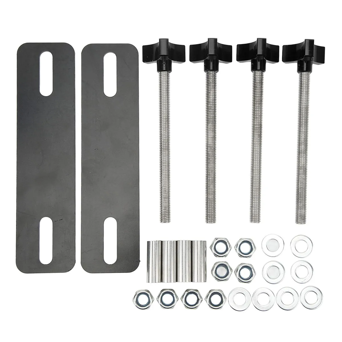 Black Off-Road Recovery Track Mounting Bracket Set
