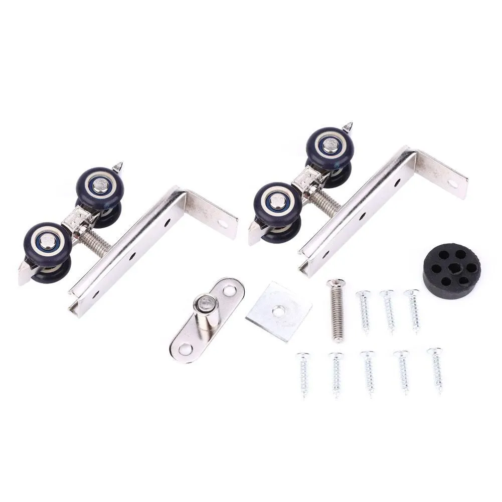 2Pcs Silent Sliding Door Rollers - Stainless Steel Furniture Hardware