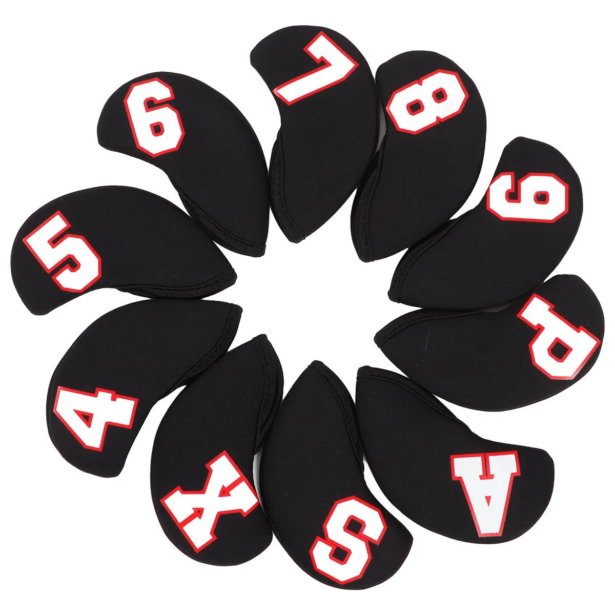 10pc Iron Headcovers Black