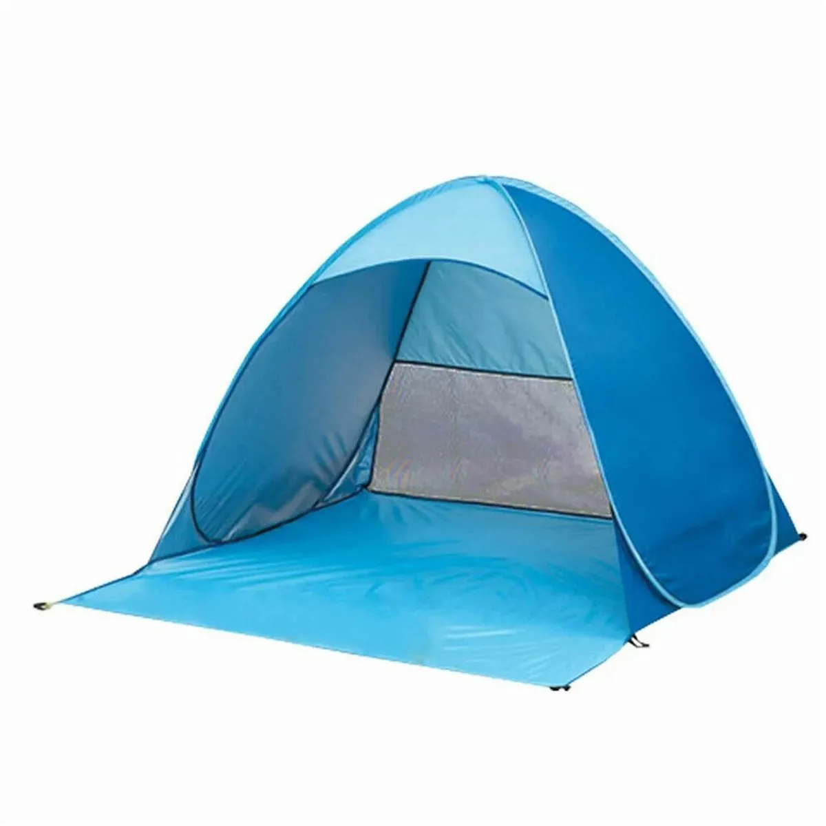 Outdoor Beach Shade Tent, Easy Pop Camping Tent, Portable Dome Beach Tent - Blue