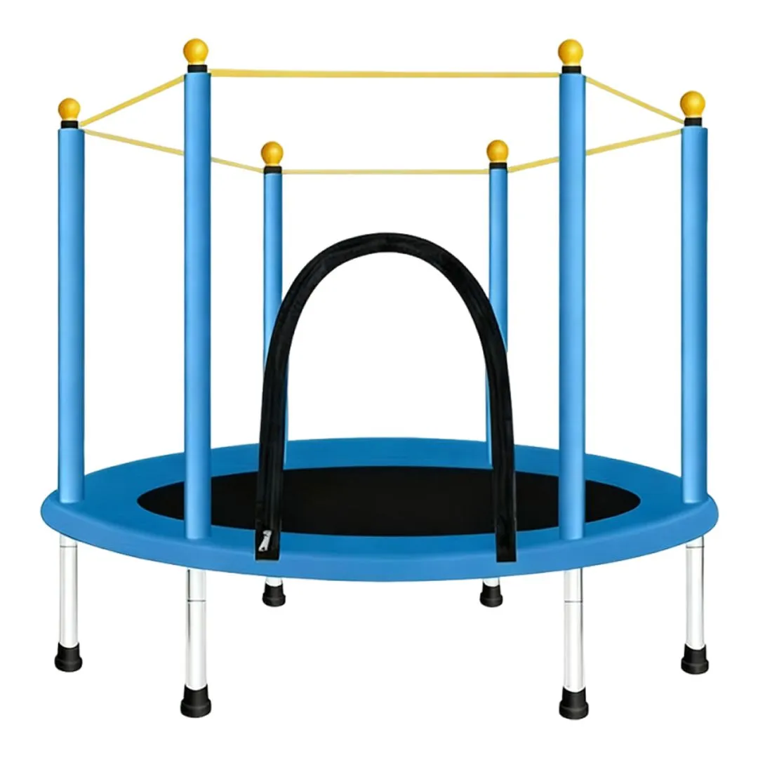 Kids Trampolines with Safety Enclosure Net Anti-Rust Coating Outdoor 1.37m