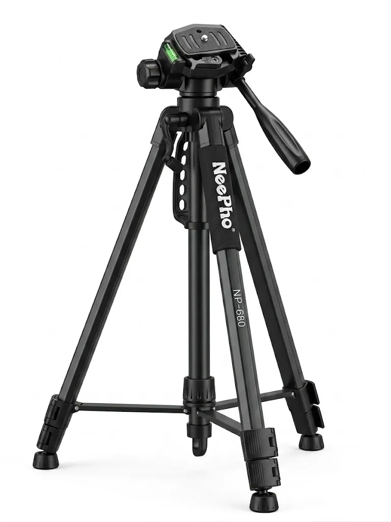 Professional Tripod Stand For Camera with Carrying Bag- Neepho NP-680 - Black