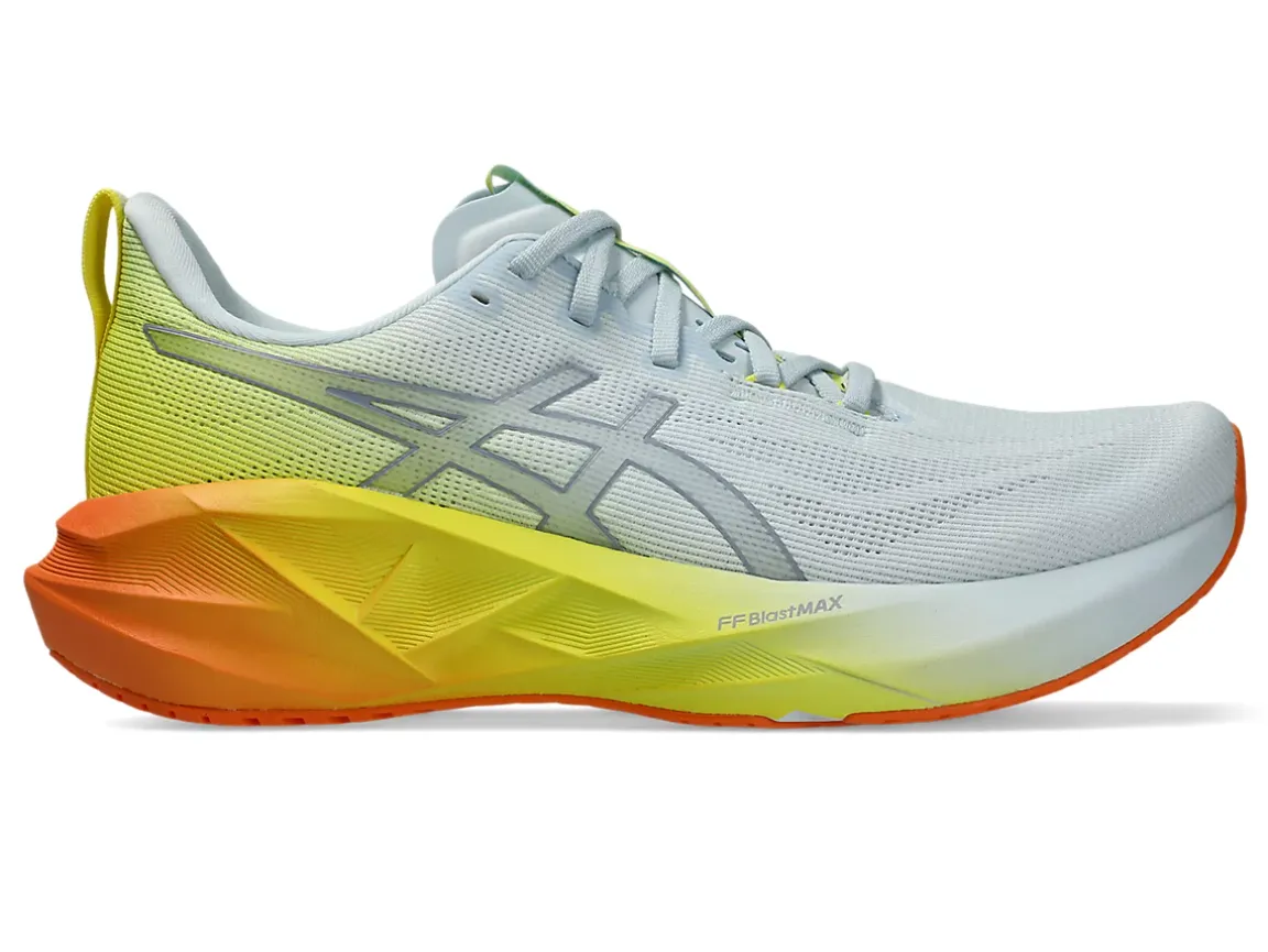 Asics Men's Novablast 5 Sunny Sizzle Road Running Shoes - Sky/Lemon Spark