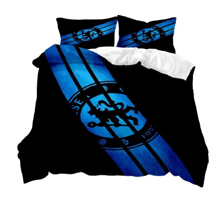Premium Chelsea FC 3D Printed Duvet Cover Set (Single Bed)