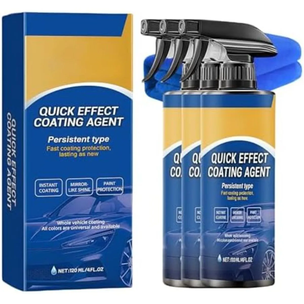 3 in 1 Car Shine Spray Quick Coating Agent 3 Pack