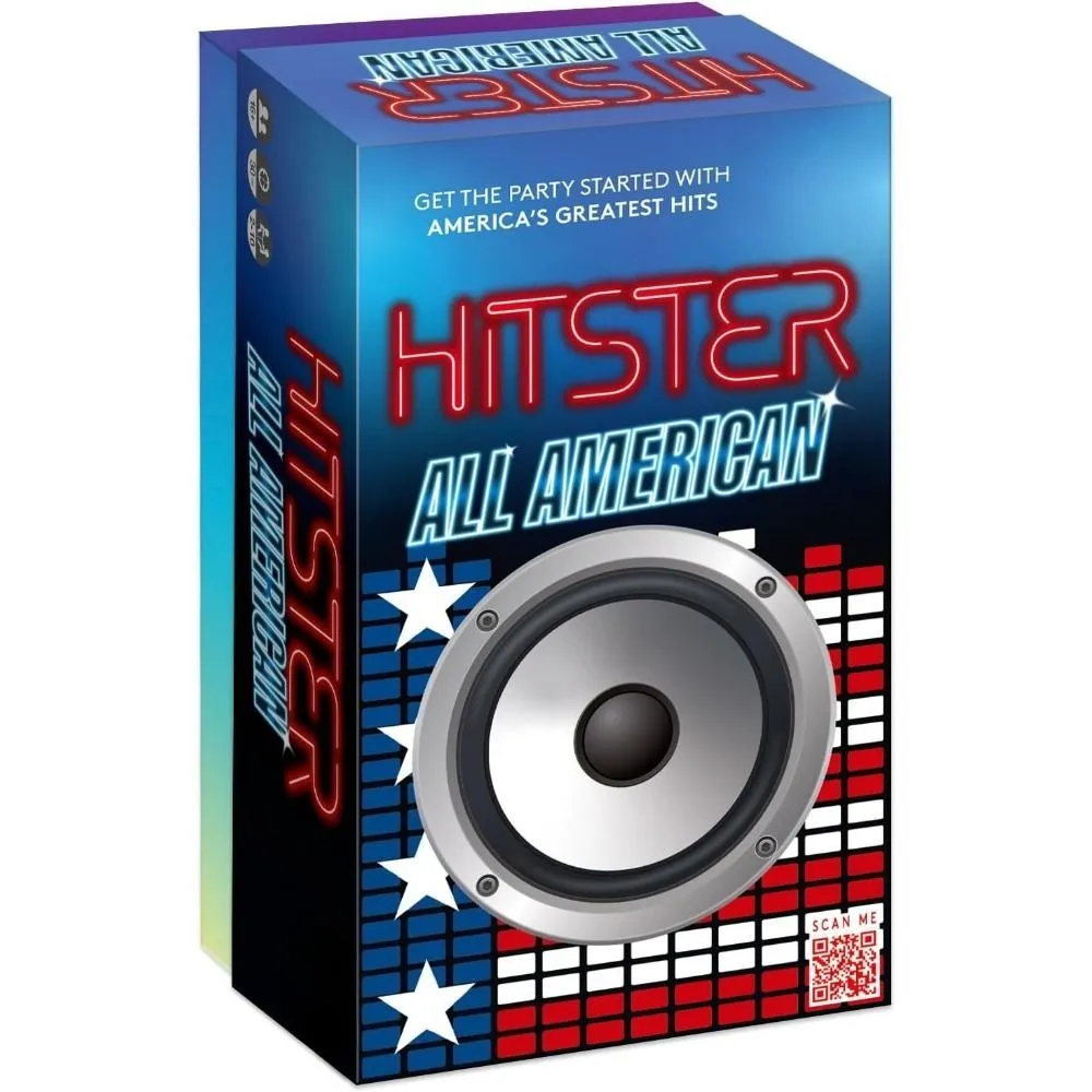 All American, Fun Music Quiz Card Game, 2-10 Players - 300 Best American