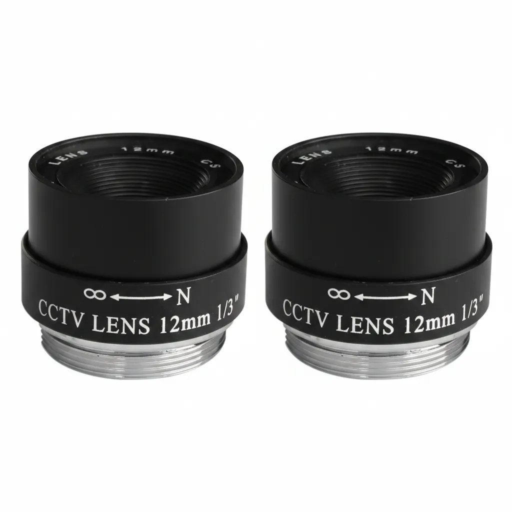 Securnix 12mm Fixed Iris CCTV Lens for CS Mount Cameras - 2 Pack