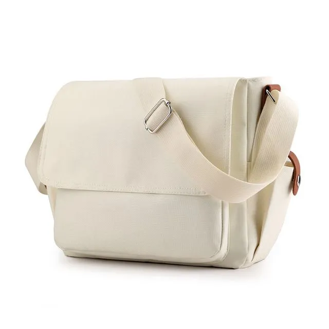 Capacity Purse Travel Diagonal Chest Bag-WHITE