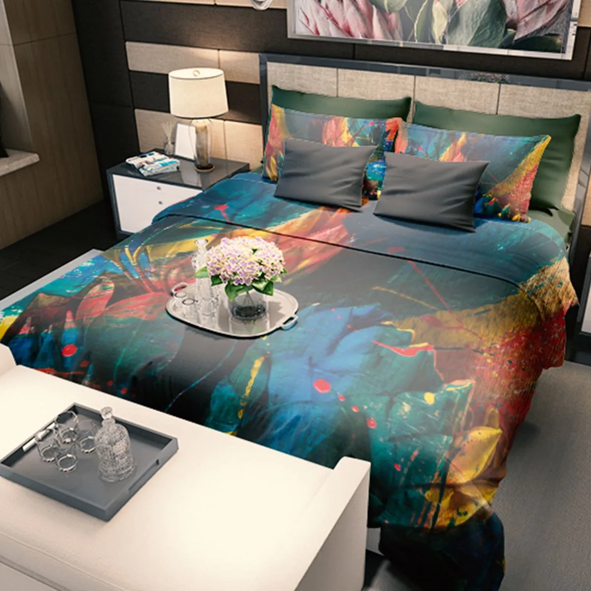 Painted Protea Duvet Cover Set
