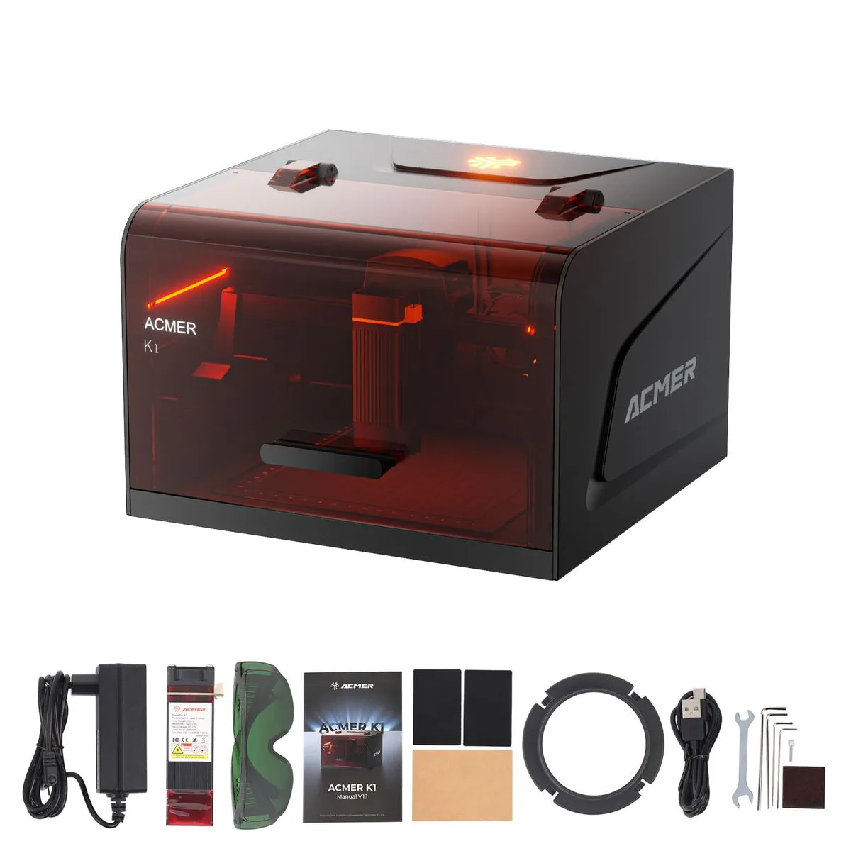 ACMER - CNC Router Machine&Laser Cutter,2.5/3.5/7W Laser Engraver Machine - Black - 2.5W