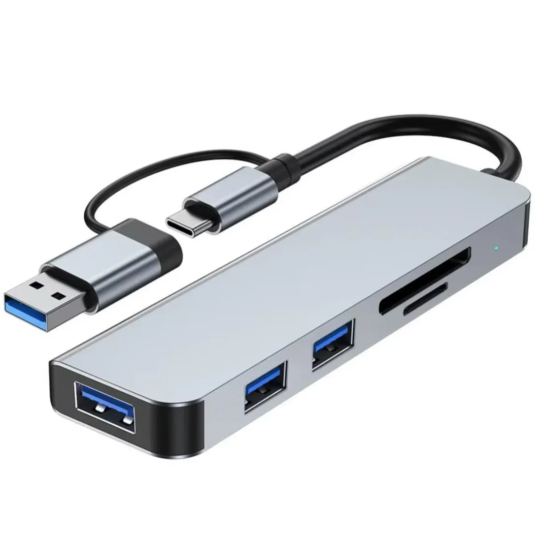 Docking 5Gbps High Speed OTG Adapter Type C to USB 3.0 Hub For Laptop - 5-in-2