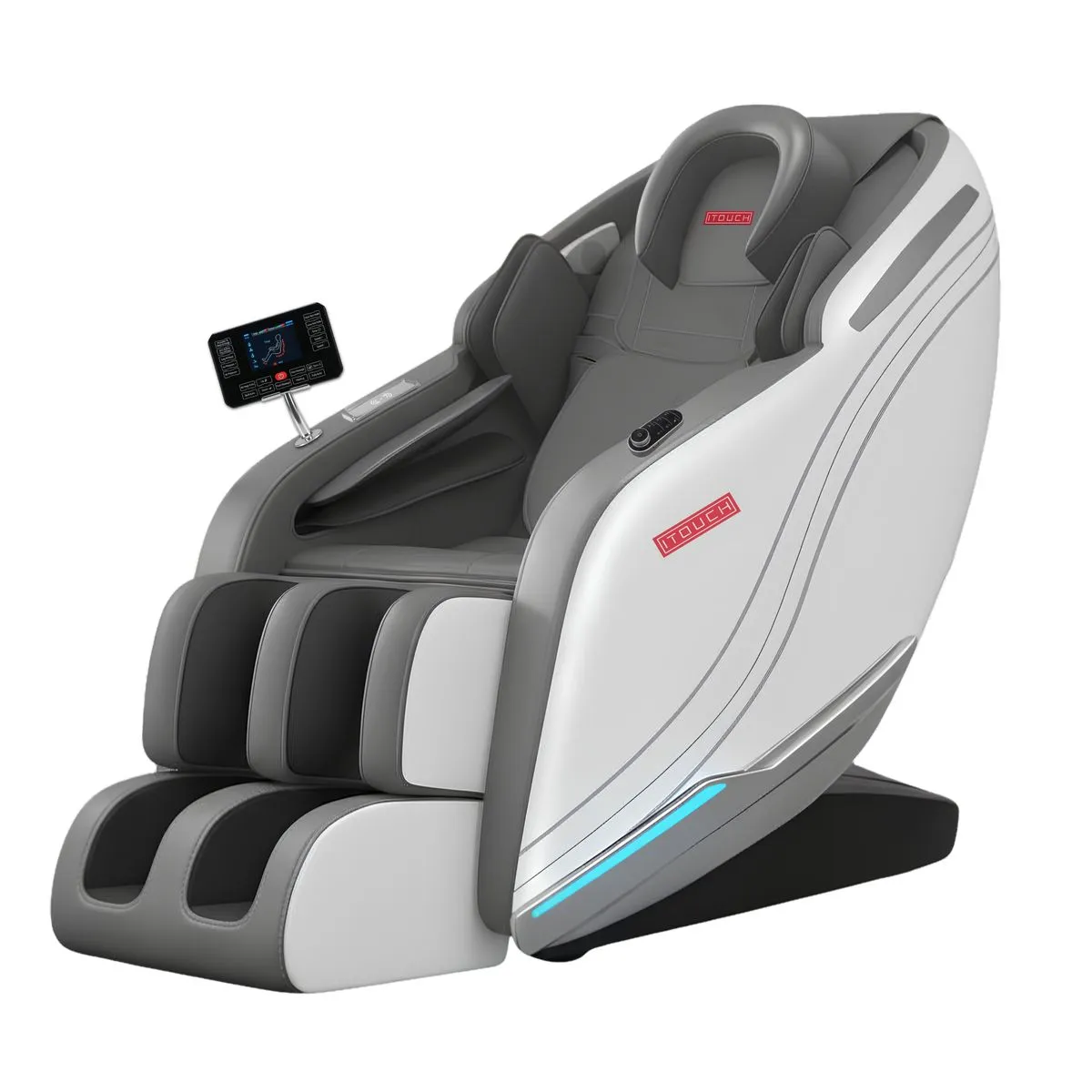 ITOUCH AI Massage Chair Full Body Zero Gravity Heat & Voice Control - Pearl Grey