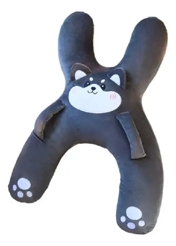 A Comfortable Husky and Little Rabbit Car Seat Travel Pillow