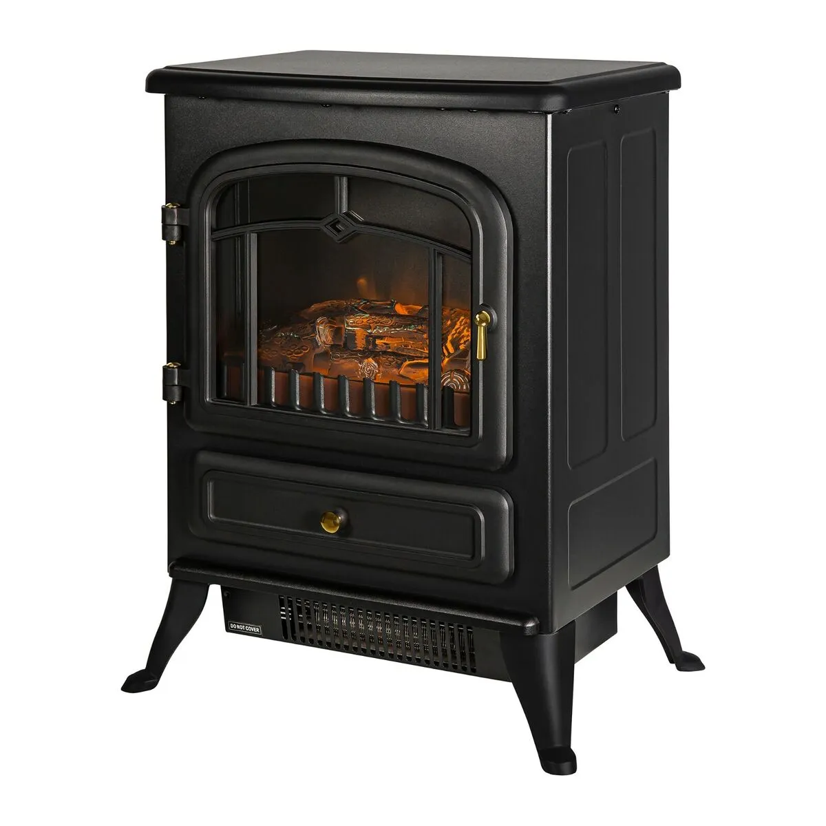 Authentic 1850w Electric Fireplace Heater - Realistic 3D Flame & Energy Saving