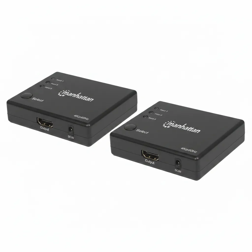 Manhattan 4K HDMI Switcher with 3 Ports for Multiple Devices - 2 Pack