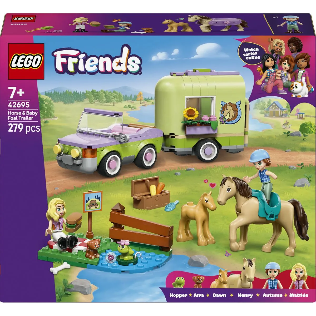 LEGO® Friends Horse & Baby Foal Trailer Toy Set 42695