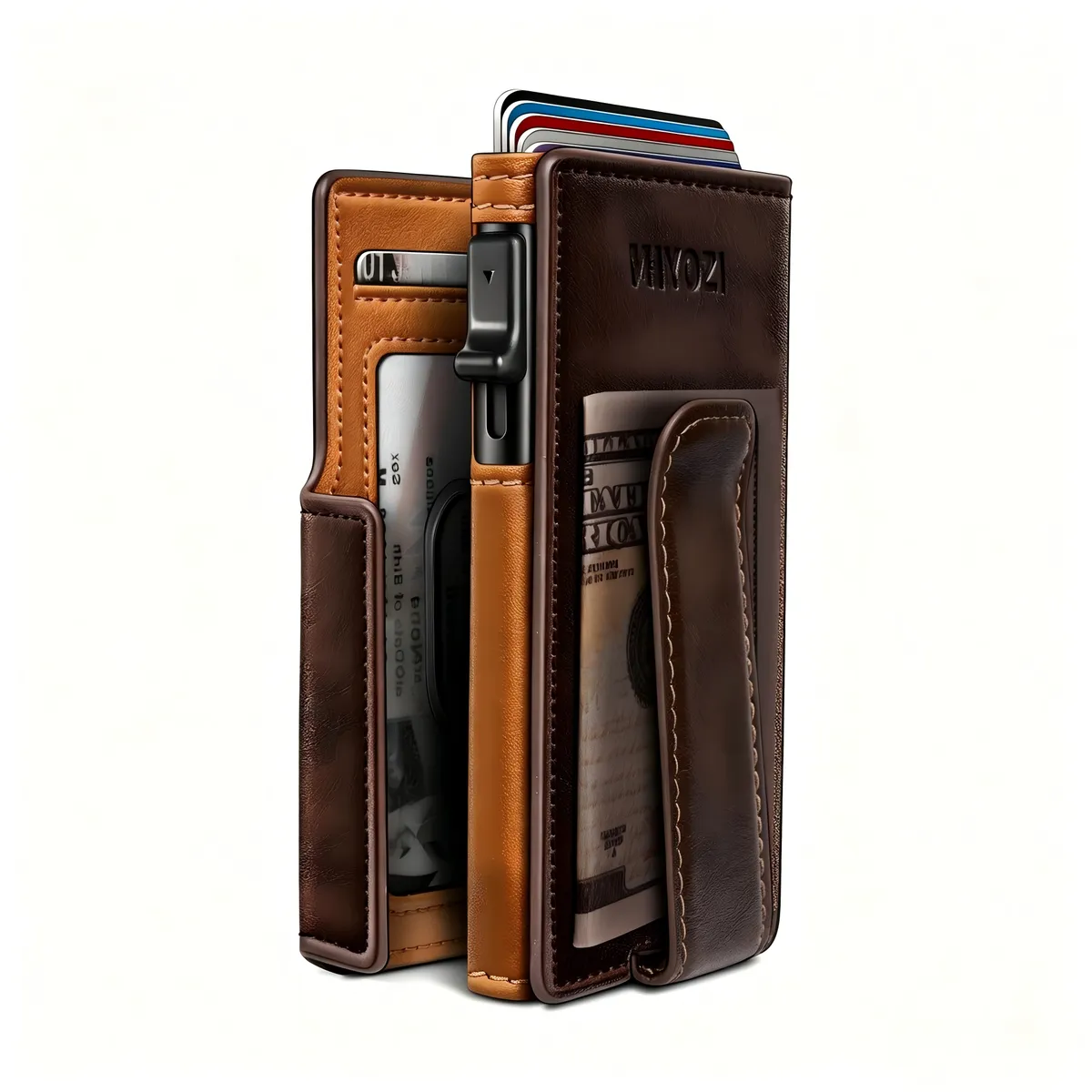 Men's Billboard, Wallets With Money Clip, Magnetic Lock, Rfid Lock