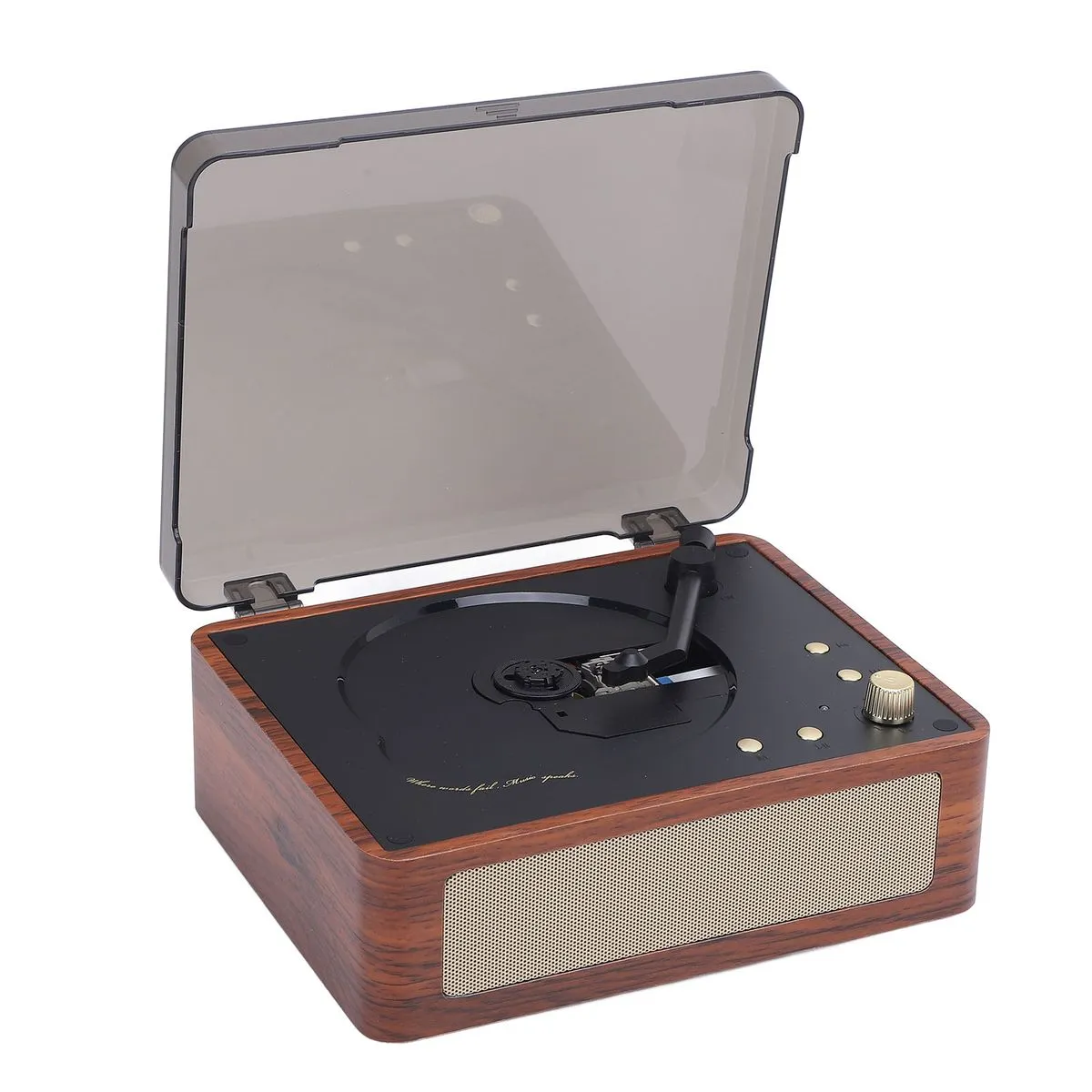 Retro Portable CD Player Rechargeable Compatible With BGM Speaker USB AUX